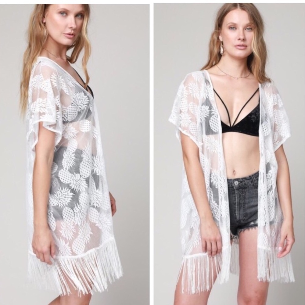 Fringe Kimono/Swimsuit Coverup
